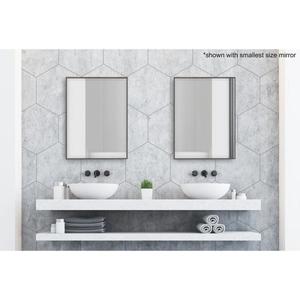 lot 51 image: Medium Rectangle Silver Beveled Glass Contemporary Mirror (36.75 in. H x 24.75 in. W) The retail price $89.99