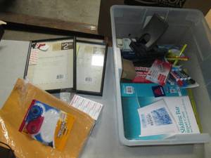 Tote Full of miscellaneous office s...