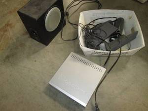 Electronics lot with Logitech subwo...