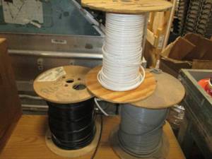 3 Spools of Common scope cable wire...