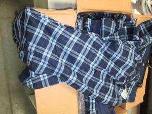 Case of BlueWhite plaid flannel co...