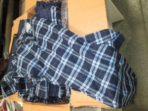 Case of BlueWhite plaid flannel co...