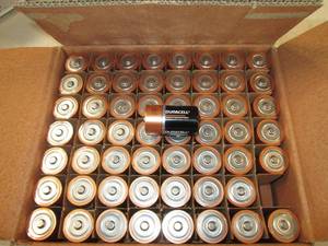 Case of 112 Size D Duracell batte...