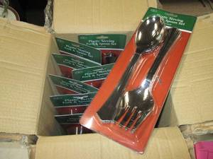 Case of 12 Silver Christmas plastic...