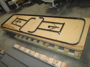 lot of 2-8ft and 1-6ft metal and wo...