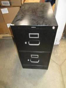 Standard size Hon black 2 drawer fi...