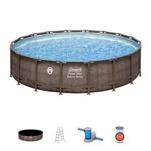 lot 2 image: Coleman Power Steel 18 x 48 Round Above Ground Pool Set