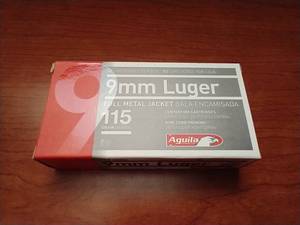 50 Rounds 9mm FMJ Ammunition