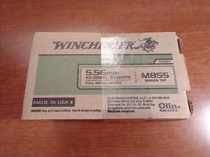 150 Rounds 5.56 Green Tip FMJ Ammunition