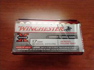 50 Rounds 17 HMR Jacketed Hollow Point Ammunition