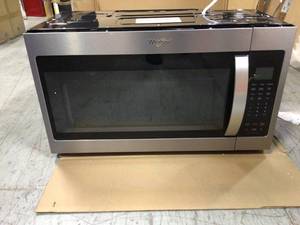 lot 27 image: 1.9 cu. ft. Over the Range Microwave in Fingerprint Resistant Stainless Steel with Sensor Cooking by Whirlpool (working condition) see pictures