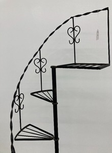 Fabulous Vintage Iron Plant Stand - Spiral Staircase- 70