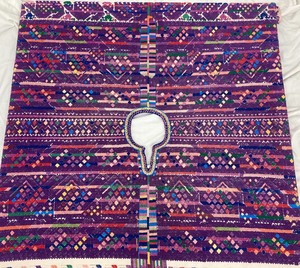 Multi-Colored Huipil Stretched On Frame