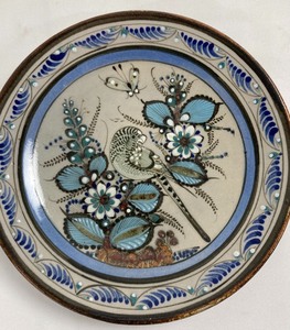 Trio of Decorative Mexican Pottery Plates