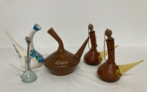 Five Spanish Wine Vessels (Porron)