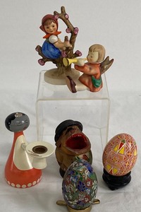 Vintage Hummel Figurines, Cloisonne and Ukrainian Eggs