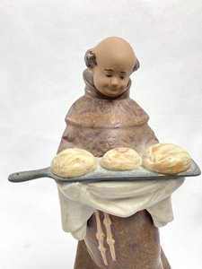 Two Lladro Daisa Gres-Finish Monks - #2203 Afternoon Chores and #2201 Our Daily Bread