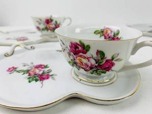 1950s Vintage Floral Luncheon Dishes
