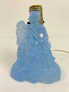 Sky Blue Depression Glass Lamp