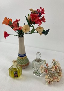 Nueva Maja Womens Cologne from Spain, Hand Painted Vase, Perfume Decanter