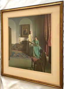 Vintage 1933 The Sampler Framed Print by Leonard Campbell Taylor