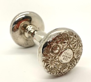 2 Vintage Sterling Silver Infant Rattles - Towle and Napier