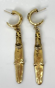 Vintage Pair of Inca Earrings by Alva