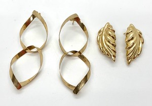Two Pairs of Simple, Stunning, Delicate 14K Earrings