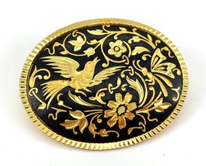 Damascene Pin, Bracelet, and a New Necklace From Toledo, Spain, Still On Original Card