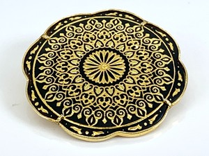 Damascene Set - Dangle Earrings, Bracelet, Large Pin and Size 6 Expandable Ring
