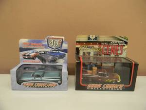 2 - ROAD CHAMPIONS 143 SCALE DIE-CAST - CHEVROLET 59 EL CAMINO 40th ANNIVERSARY, 59 EL CAMINO CLASSIC SCENES - ALL 1 OF 10,000 - IN BOX - GREAT SET - SEE PICTURES
