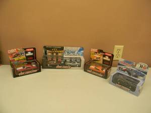 4 - ROAD CHAMPIONS 143 SCALE DIE-CAST - 69 FIREBIRD 30th ANNIVERSARY, 70 CHEVELLE, 70 CHEVELLE, 67 & 98 CAMARO THEN & NOW - ALL 1 OF 10,000 - IN BOX - GREAT SET - SEE PICTURES