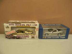 BRICKYARD 400 94 OFFICIAL PACE CAR CHEVY MONTE CARLO & REVELL 00 CORVETTE 125 SCALE 85-091 - NEW IN BOX - NICE - SEE PICTURES