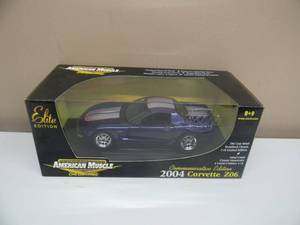 ERTL AMERICAN MUSCLE 118 SCALE DIE-CAST 2004 CORVETTE ZO6 ELITE EDITION - GREAT PIECE - NICE - IN BOX - SEE PICTURES