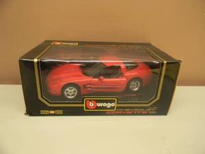 BURAGO DIAMONDS 118 SCALE DIE-CAST 1997 CORVETTE #3056 - NICE - IN BOX - SEE PICTURES