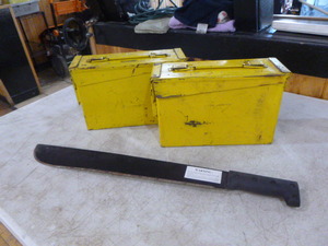 2 Ammo Boxes and Machete