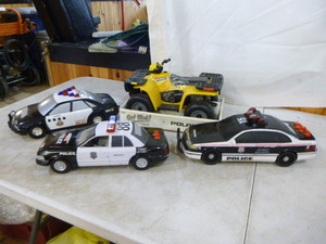 3 Toy Police Cars