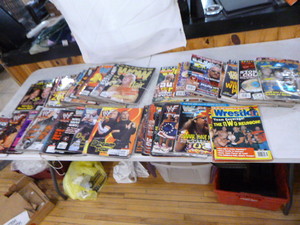 Box of Old Wrestling Magazines
