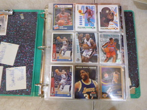 3-Ring Binder Full of Basketball Cards