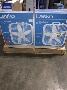 lot 11 image: Pallet of Assorted Fans, Small Air Conditioners. Various Kinds & Conditions. See Pictures