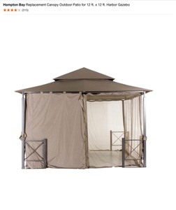 lot 12 image: Hampton Bay Replacement Canopy for Gazebos. Assorted Sizes. See Pictures