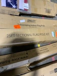 lot 26 image: Different SizesStyles of Flags, Flagpoles & Accessories. Various Conditions. See Pictures