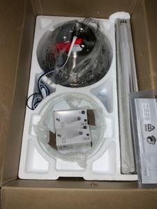 lot 58 image: Hunter Sotto 52 in. LED Indoor Brushed Nickel Ceiling Fan with Light Kit and Remote