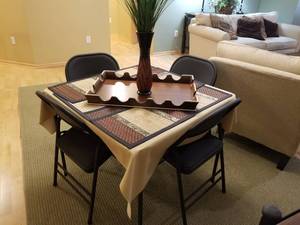 Folding Table & Decorations