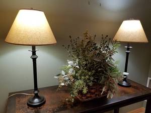 Lamps and Greenery