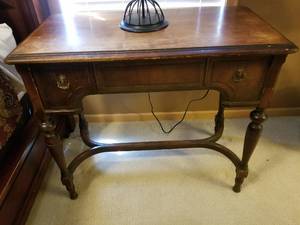 Antique Iron Base Sewing Table