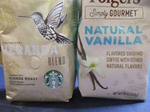 Starbucks and Folgers Coffee