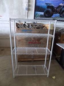 Wire rack with 4 adjustable shelves
