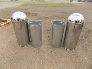 2 -Metal Garbage Cans