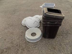 Garbage can and covers